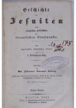 Geschichte der Jesuiten, 1845 r.