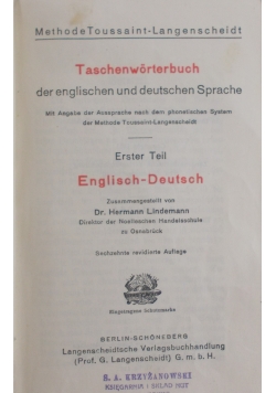 Fonolexika langenscheidt , 1911 r.