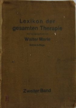 LExikon der gesamten Therapie, 1930 r.