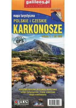 Karkonosze Polskie i Czeskie mapa turystyczna 1:25 000