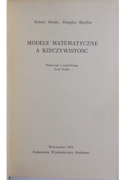 Modele matematyczne a rzeczywistość
