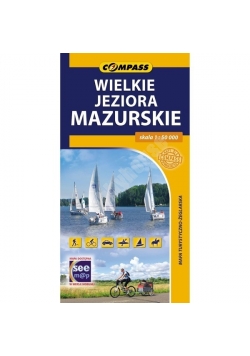 Wielkie Jeziora Mazurskie mapa turystyczna