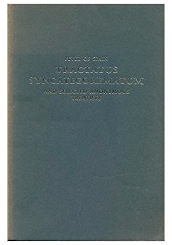 Tractatus syncategorematum and selected anonymous treatises