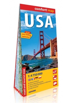 USA comfort! map laminowana mapa samochodowo-turystyczna