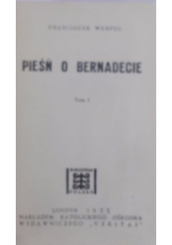 Pieśń o Bernadecie, 1933r