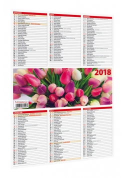 Kalendarz 2018 KL Listkowy dwustronny