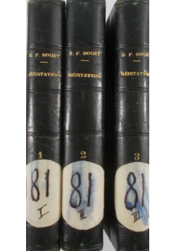 Nouveau cours de meditations , Tom I,II,III, 1873 r.