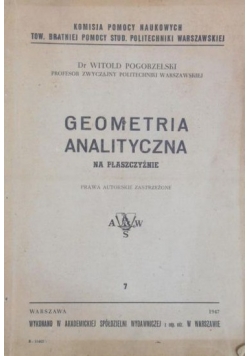 Geometria analityczna, 1947 r.