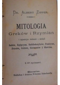 Mitologia greków i Rzymian, 1900 r.