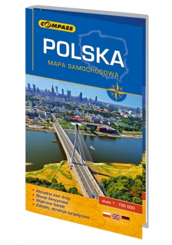 Polska mapa samochodowa, 1: 700 000 2017