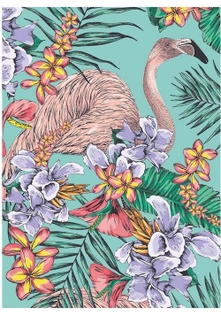 Karnet B6 z kopertą Flamingo