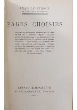 Pages choisies , około 1928 r.