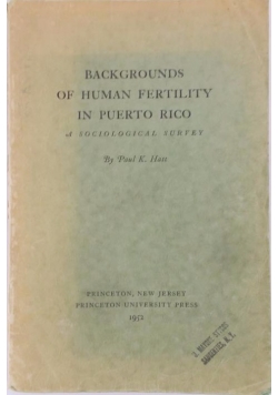 Backgrounds of human fertility in Puerto Rico