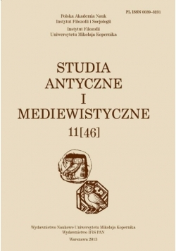 Studia Antyczne Tom I.  Mediewistyczne  11 [46]