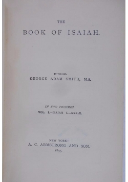 Boom of Isaiah, 1895 r.