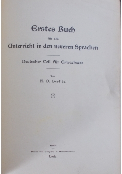 Unterricht in den neueren Sprachen , 1910 r.