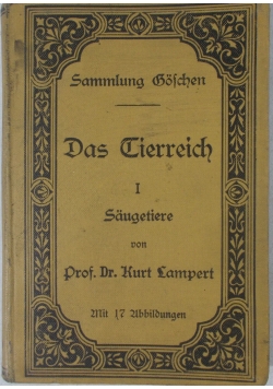Das tierreich i säugetiere, 1906r.