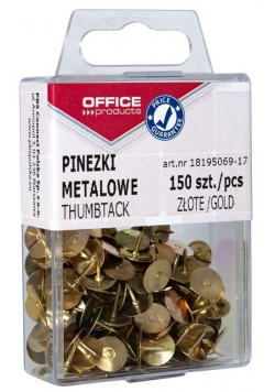 Pinezki metalowe 150 sztuk złote