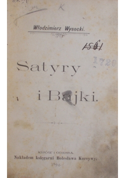 Satyry i bajki, 1894r
