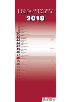 Kalendarz 2018 Slim Notatnikowy