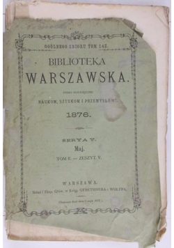 Biblioteka Warszawska, tom II, 1876 r.