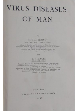 Virus Diseases of man, 1948 r.