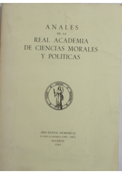 Anales de la real Academia de Ciencias Morales y Politicas