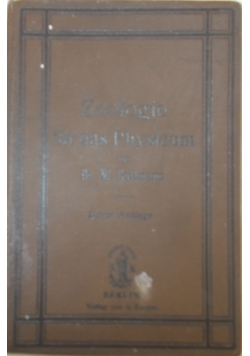 Zoologie fur das Physicum, 1903r