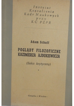 Poglądy filozoficzne Kazimierza Ajdukiewicza