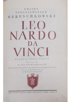 Leonardo Da Vinci, 1928r.