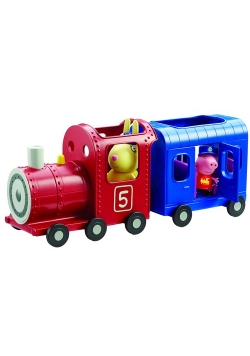 Peppa Pociąg z wagonikiem + figurki