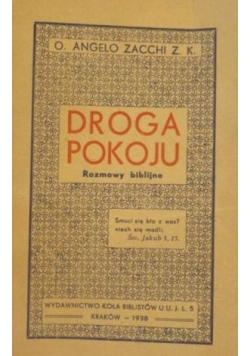 Droga pokoju, 1938r.