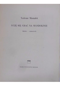 Uczę się grać  na mandolinie