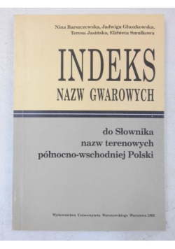Indeks nazw gwarowych