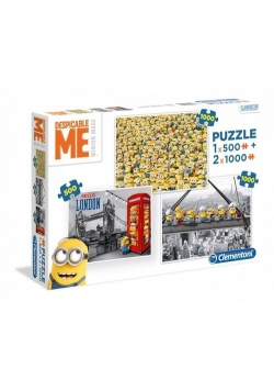 Puzzle 1x500  2x1000 Minionki