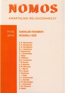 Kwartalnik religioznawczy Nr 71/72 2010