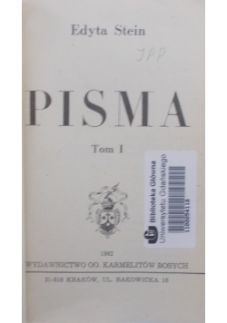 Pisma tom I