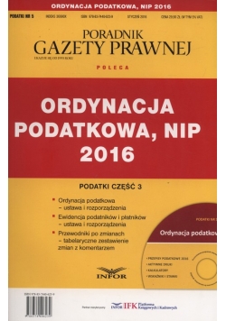 Ordynacja podatkowa, NIP 2016