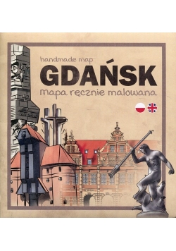 Gdańsk Mapa ręcznie malowana