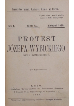 Protest Józefa Wybickiego