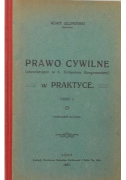 Prawo cywilne w praktyce, 1927r.