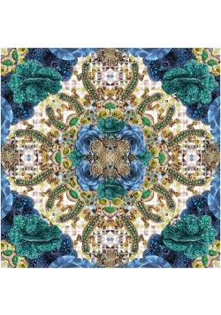 Karnet kwadrat z kopertą Blue Precious Rose
