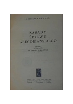 Zasady śpiewu gregoriańskigo