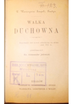 Walka duchowna,1882r.