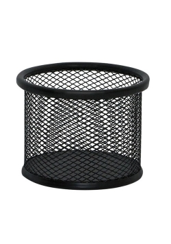 Pojemnik na przybory Q-Connect metalowy czarny