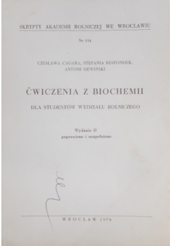 Ćwiczenia z biochemii dla studentów wydziału rolniczego