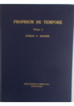 Proprium de Tempore, Volume I
