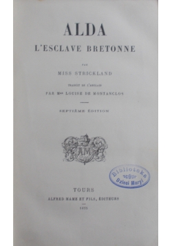 Alda L'esclave Bretonne, 1875 r.