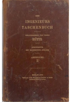 Des Ingenieurs Taschenbuch , 1902 r.
