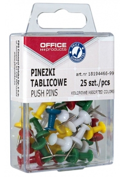 Pinezki tablicowe kolorowe 25 sztuk